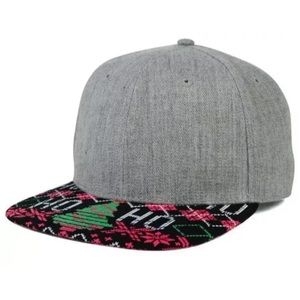 Christmas Print Snapback Hat One Size Fits All